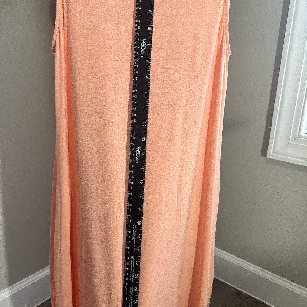 mittoshop Sleeveless Peach Tank Dress Bamboo Swing Dress Kentucky Derby Dress - Picture 12 of 15